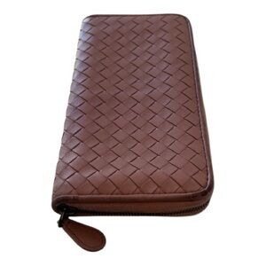 Bottega Veneta Intrecciato Weave Leather Continental Wallet